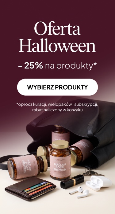Oferta Halloween: -25% na produkty (oprócz kuracji, wielopaków i subskrypcji, rabat naliczony w koszyku). Wybierz produkty